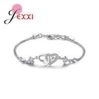 trendy lady shiny anel mujer bracelet for women bridal wedding engagement anniversary party jewelry 925 sterling silver