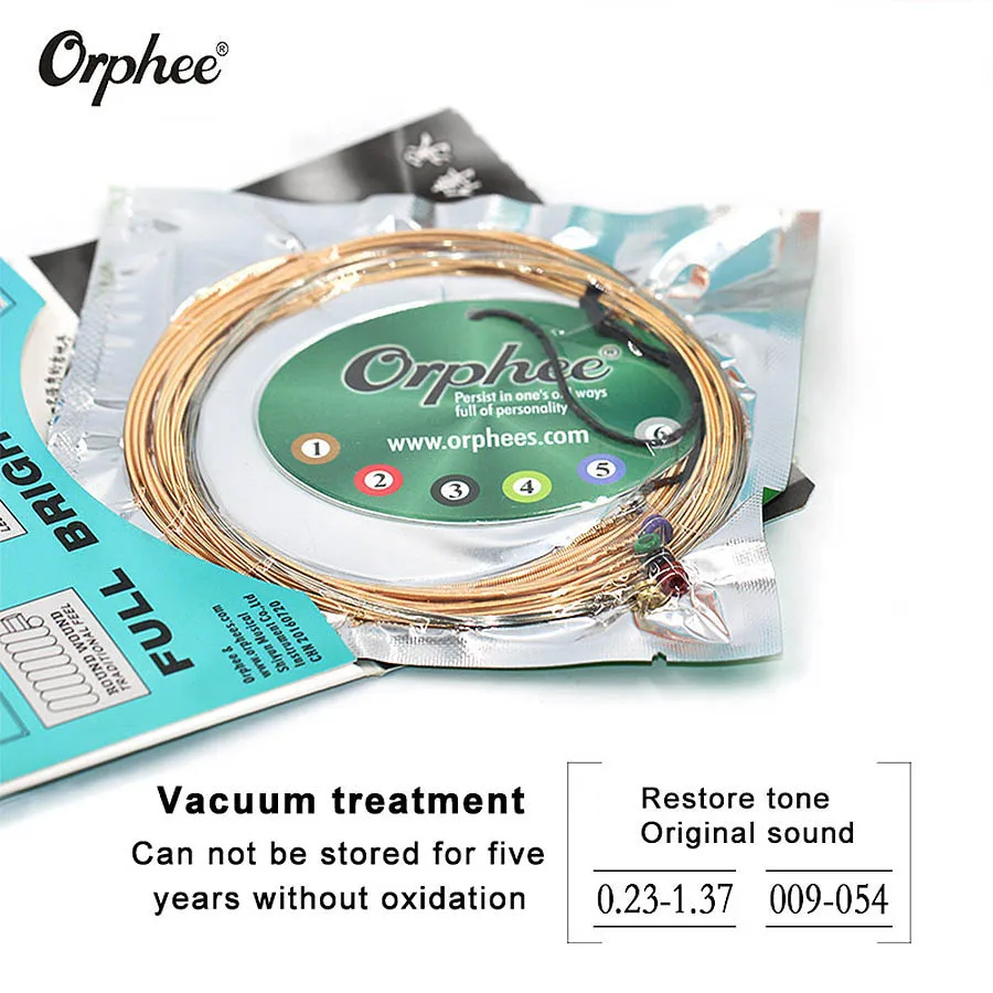 Струна Orphee для акустической гитары суперлегсветильник 85/15 бронзовая насыщенный