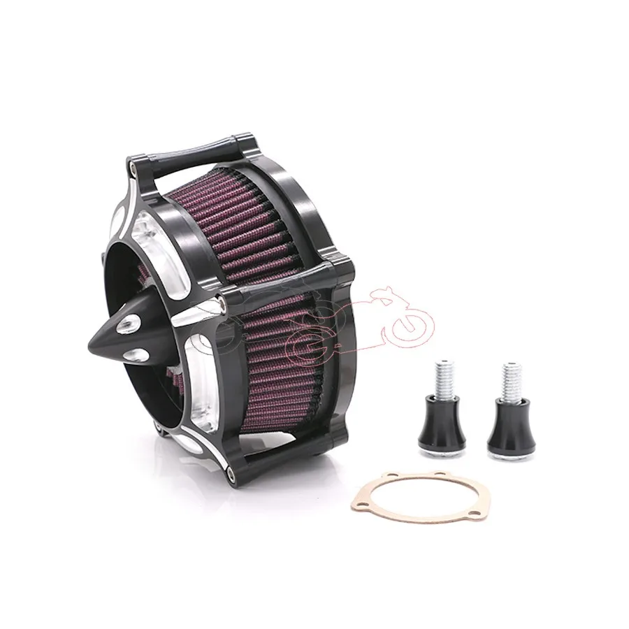 Черный воздушный фильтр для мотоцикла очистки поделок Harley Road King скользящий Softail