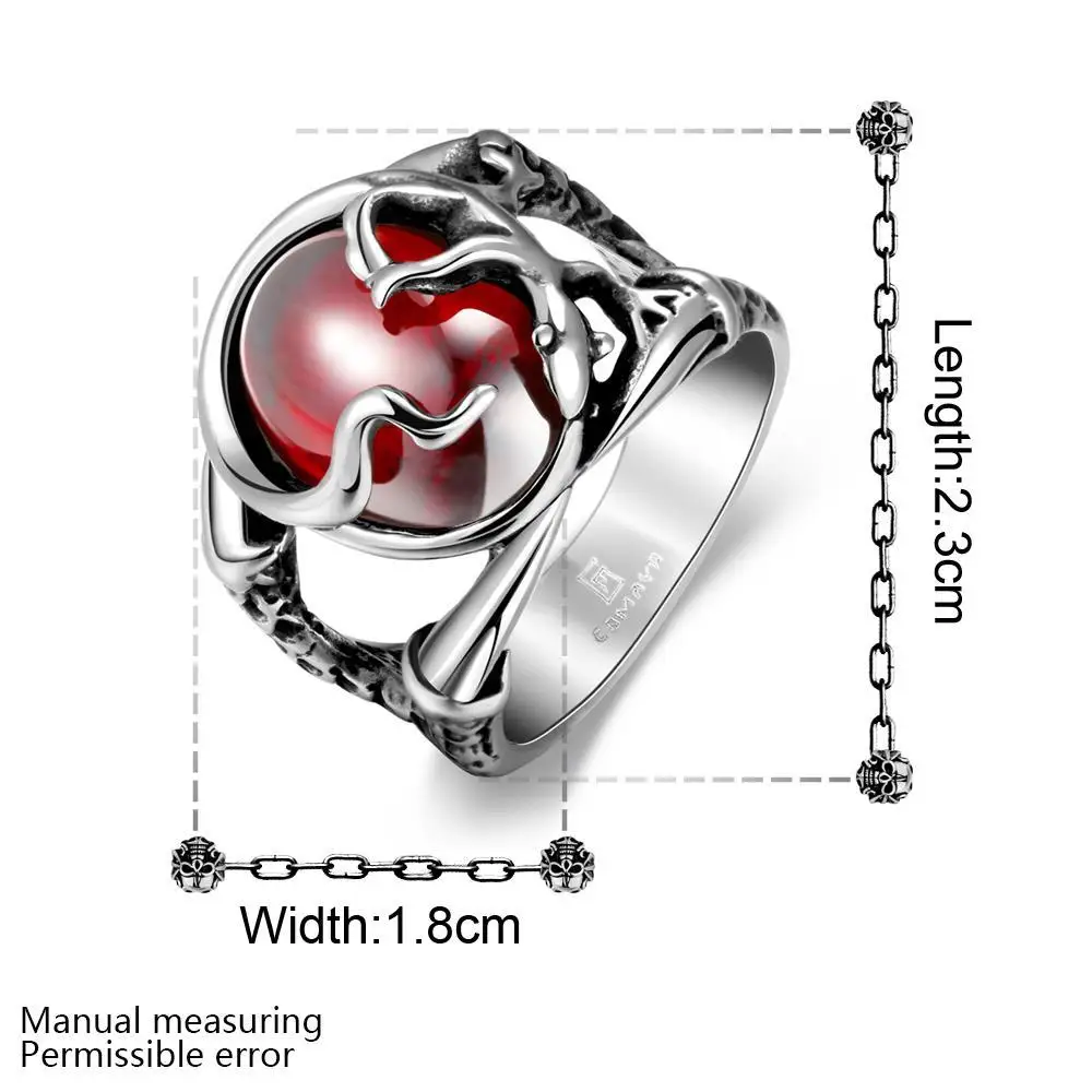 Круглое дизайнерское кольцо модные ювелирные украшения в стиле панк из титана и