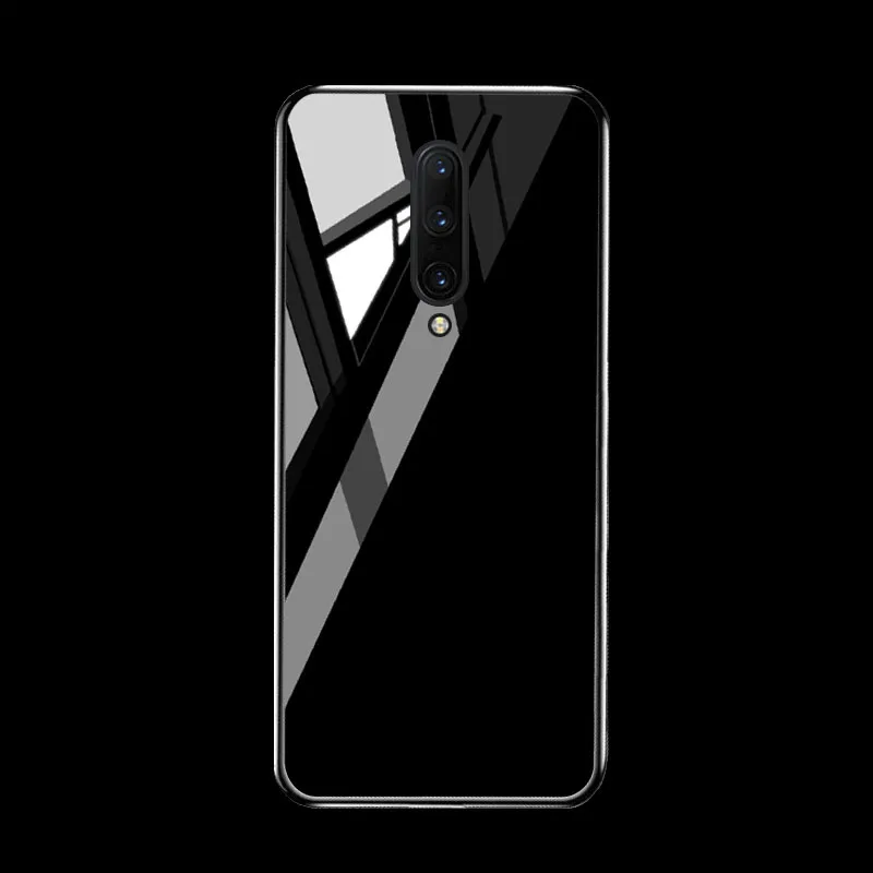 M055 Чехол для Oneplus 7 7T Pro, Роскошный чехол из закаленного стекла, чехол для One plus 7 7T Pro, бампер, чехол - Цвет: M055