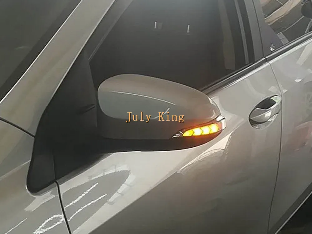 Светодиодный чехол с зеркалом заднего вида для Toyota Corolla Fielder Porte premium Auaq Spade и т. д., DRL+ Streamer поворотники+ наземная лампа