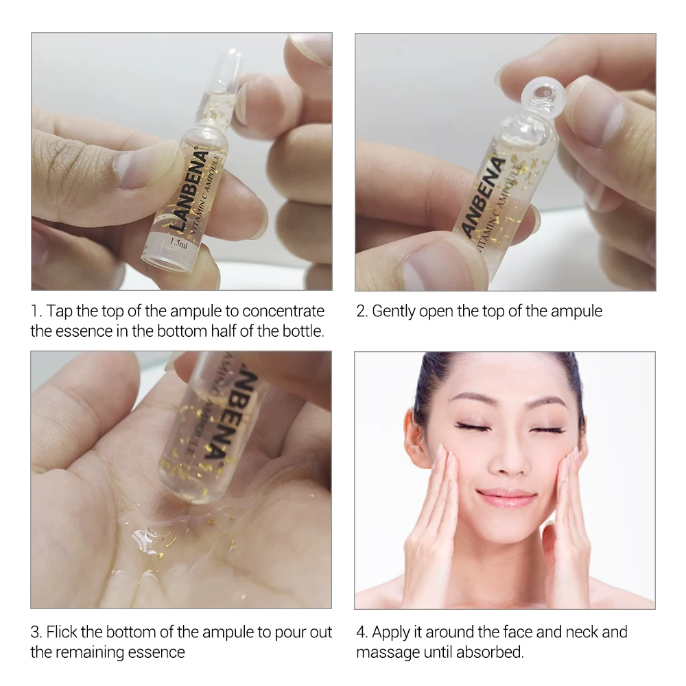 LANBENA Сыворотка для лица 24K Gold Retinol Ampoule сыворотка анти старения морщин лифтинг