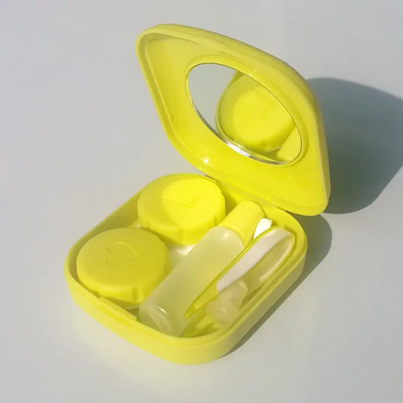 

Candy Colored Contact Lenses Case Lens Container Box Travel Kit Easy Carry Mirror Container Eyewear Accessories 1pc