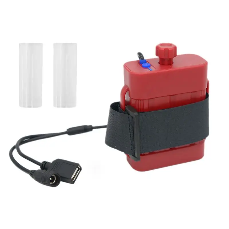 red 2X18650 26650 8,4 V чехол для перезаряжаемой батареи пакет Водонепроницаемый Дом крышка батарейный отсек с зарядным устройством DC/USB - Цвет: red