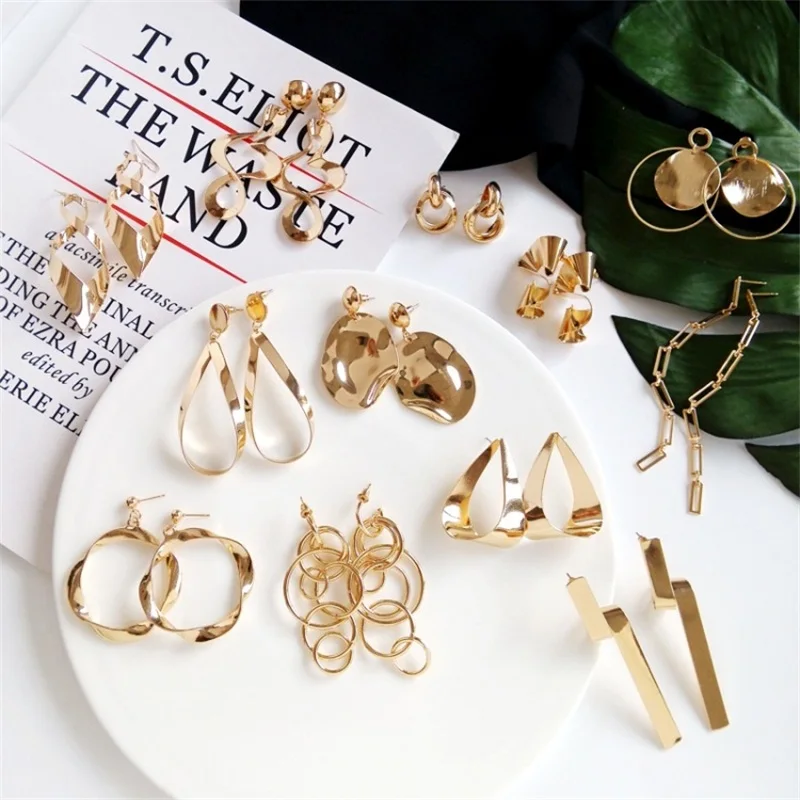 2018 Новая мода Круглый Геометрия Сексуальная Преувеличение серьги творческий