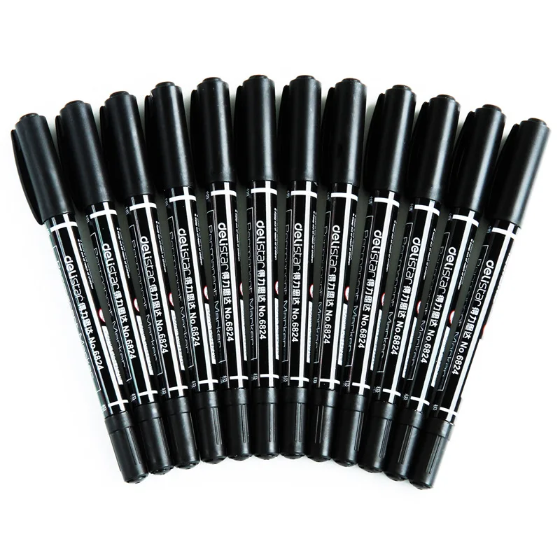 Mark pen strong 6824 hook CD light двойная головка фломастер на масляной основе | Канцтовары для