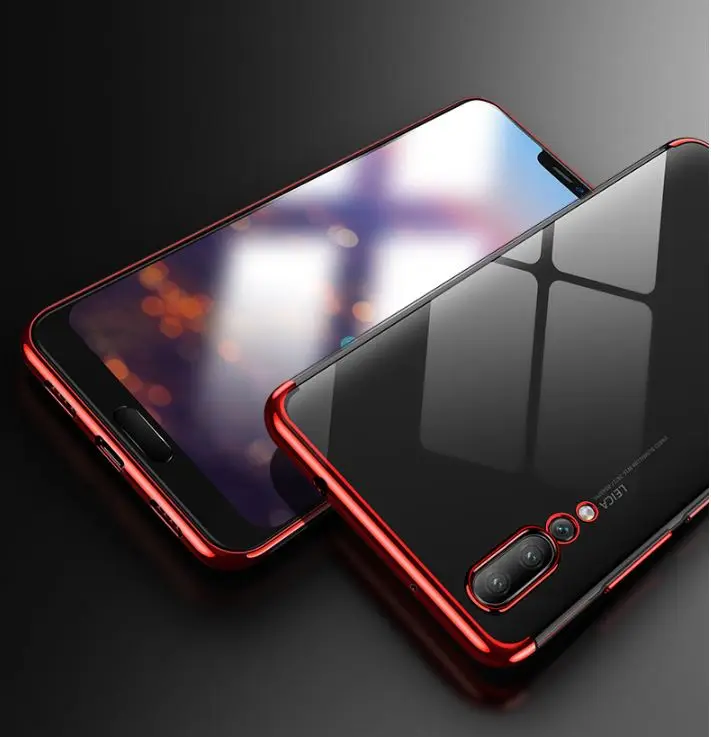 1 шт. чехол для huawei Коврики 30 20 10 9 pro Lite P20 P10 P9 Honor V10 V9 чехол Роскошный прозрачный чехол из термополиуретана и силикона чехол с металлическим эффектом чехол