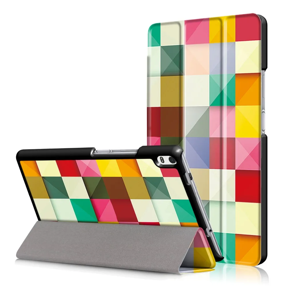 For Lenovo Tab4 8 Plus TB-8704F TB-8704N Business Painted Print PU Leather Flip Smart Sleep Cover Case Tab 4 8.0 | Компьютеры и офис