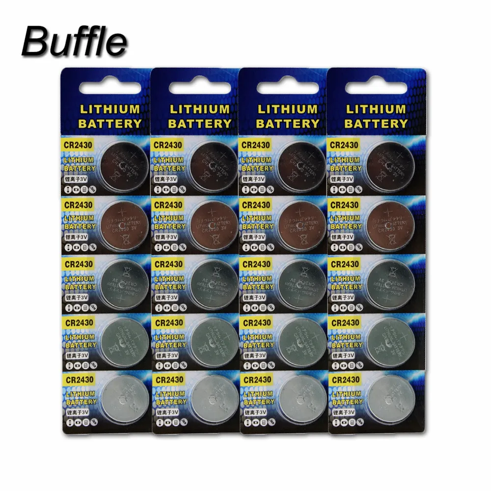 20 шт./4 упаковки кнопочные элементы питания LiMnO2 270 мАч 3 в CR2430|coin battery|button cell batterybutton |