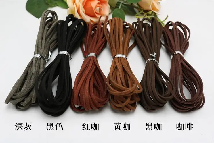 Suede suede Ribbon rope1ROLL 3MM*50YARDS flower packaging materials bouquet corsage ribbon hand rope | Дом и сад