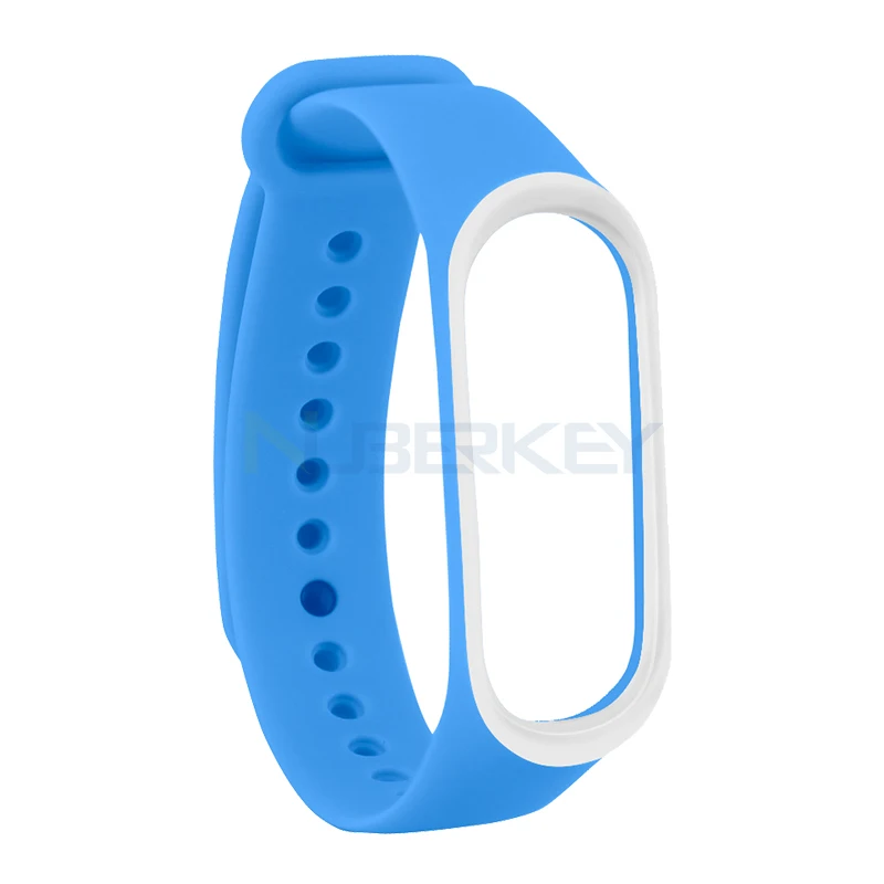 Blue White Браслет для xiaomi mi Band 4 3 спортивный ремешок часы силиконовый ремешок для xiaomi mi band 3 аксессуары браслет mi band 4 ремешок - Цвет: Blue White