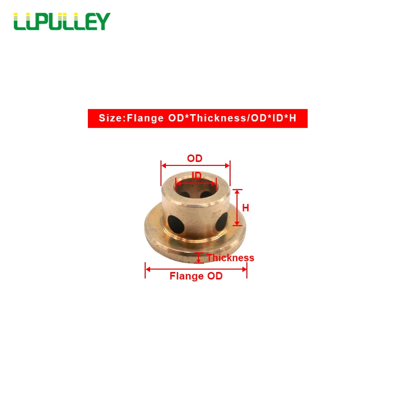 Фланцевая графитовая медная втулка LUPULLEY внутренний диаметр. 6/8/10/12/14 мм 10x6x 8/10/15