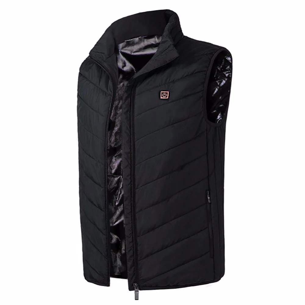 Лидер продаж 2019 зимнее пальто Мужской легкий изолированный жилет с подогревом