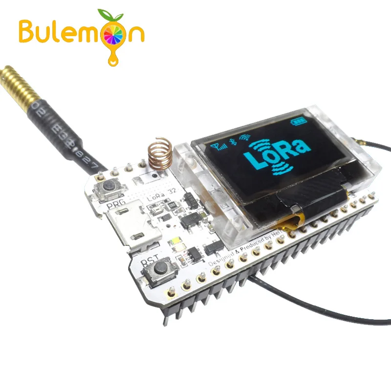 

2 шт., светодиодный модуль 0,96 дюйма, синий OLED-дисплей, Wi-Fi, комплект LoRa SX1262 32, макетная плата IOT, антенна для Arduino