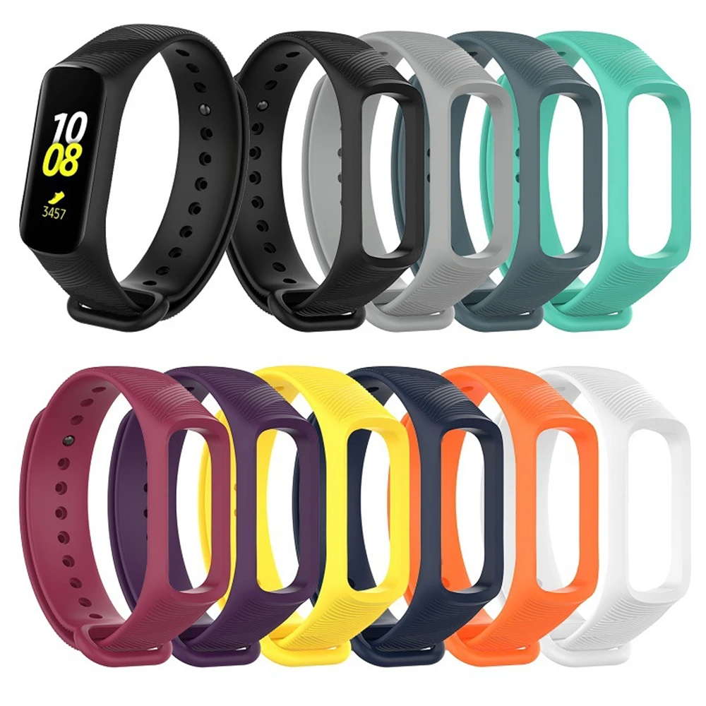 

Soft Silicone Wristband Watch band Strap For Samsung Galaxy Fit e Sports Watchband Frame Bezel For Galaxy SM-R375 Wrist Bracelet