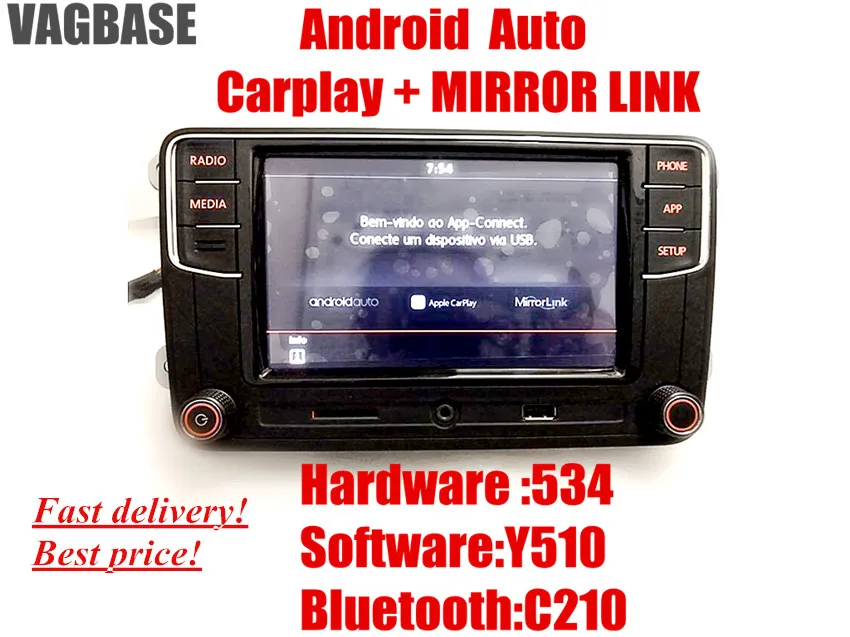 Android Auto CarPlay приложение R340G RCD330 RCD330G плюс 6 5 &quotMIB автомобильный радиоприемник для