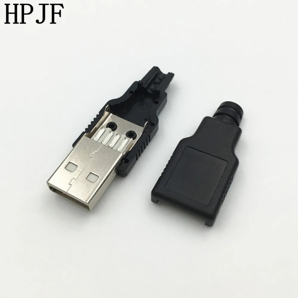 10 шт./лот USB Мужской 4Pin в Тип разъем с пластиковой крышкой для обмена данными