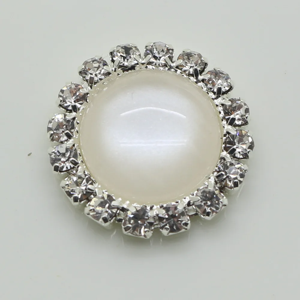 Модные декоративные пуговицы 10 шт. серебряные прозрачные кошачий глаз