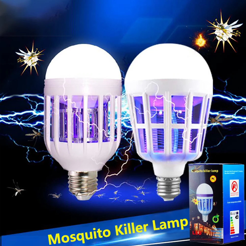 Электронный СВЕТОДИОДНЫЙ противомоскитная лампа ночник мухобойка лампочка