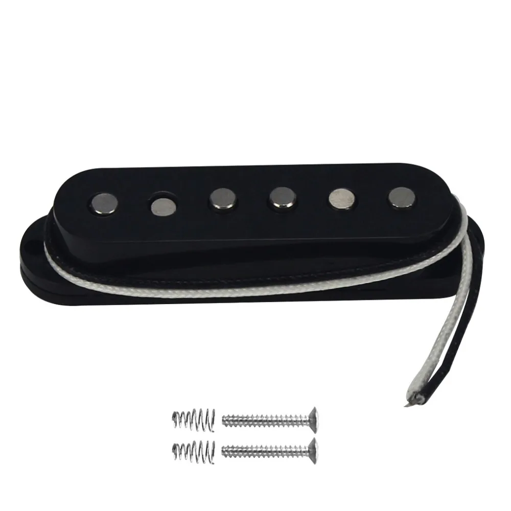 FLEOR шахматный Топ винтажный Alnico 5 одна катушка пикап электрогитара черный для ST