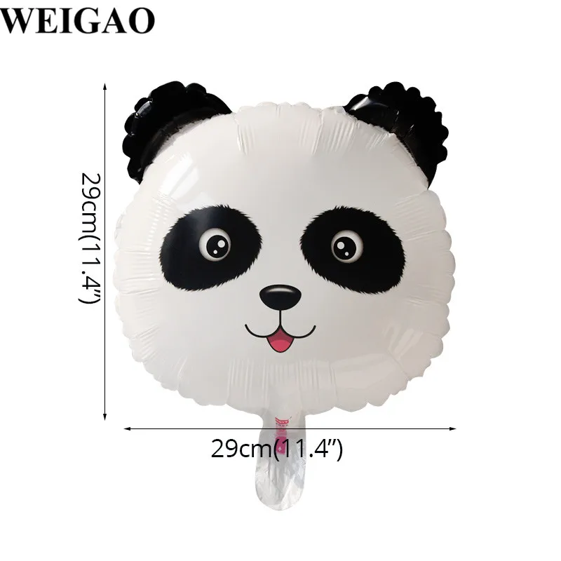 panda head balloon Cyuan Panda вечерние украшения животные панда бумажная тарелка на день рождения чашка баннер детский душ День Рождения украшения Детские цифры воздушные шары - Цвет: panda head balloon