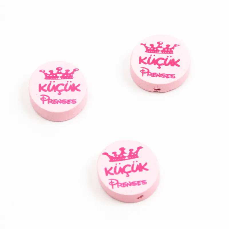 20 штук Милая розовая Корона стили разделитель для бисера деревянные бусины мм