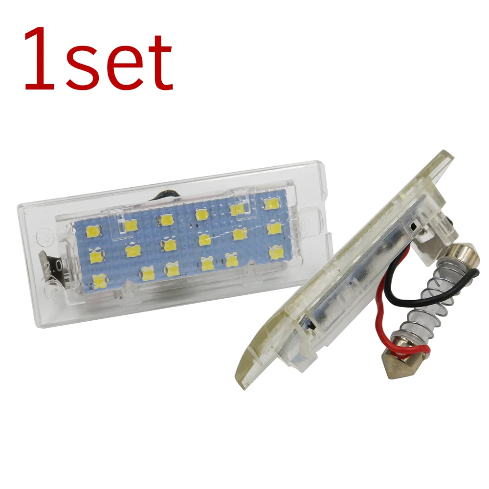 

YSY 1set 12V 18 LED Car License Number Plate Lights Error Free OBD LED License Plate Lamp for BMW X3 E83 E53X5 White