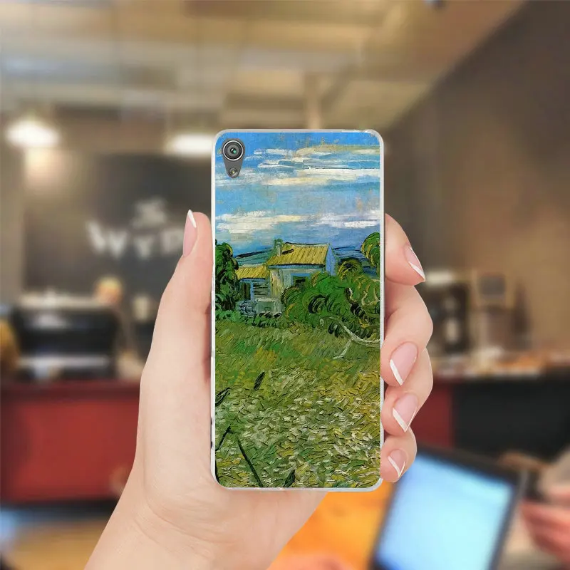 For Sony Xperia Z Z1 Z2 Z3 Z4 Z5 Compact Premium M2 M4 M5 E3 E5 T3 XA Clear Soft Mobile Phone Cases Van Gogh Oil Painting | Мобильные