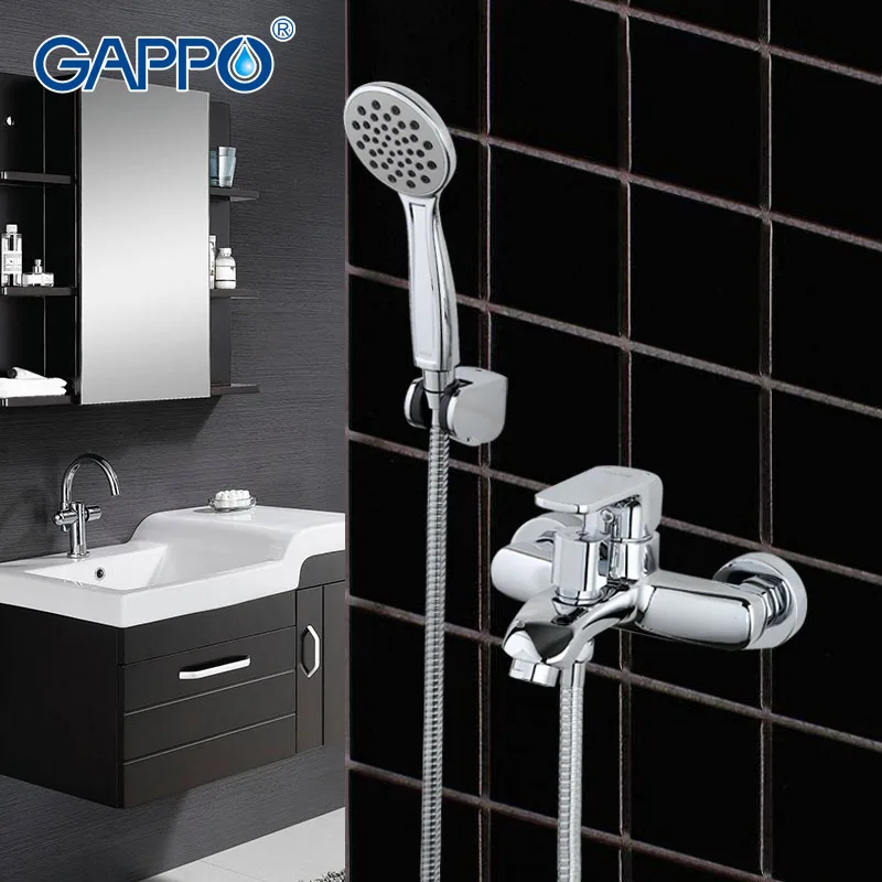 

GAPPO high quality waterfall bathtub sink faucet torneira mixer restroom sink shower faucets grifo in handshower G3260