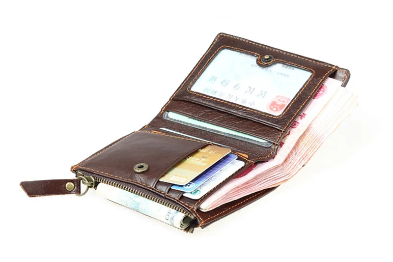 Мужские кошельки Rfid, кошелек из натуральной кожи с защитой от кражи, мужской кошелек из воловьей кожи для ID, кредитный держатель для карт kredi kartllk cuzdan