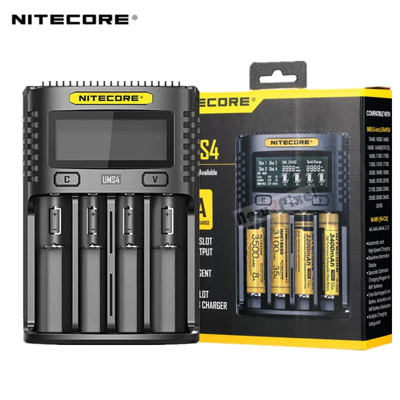 Автоматическое универсальное быстрое зарядное устройство NITECORE UMS4 3A