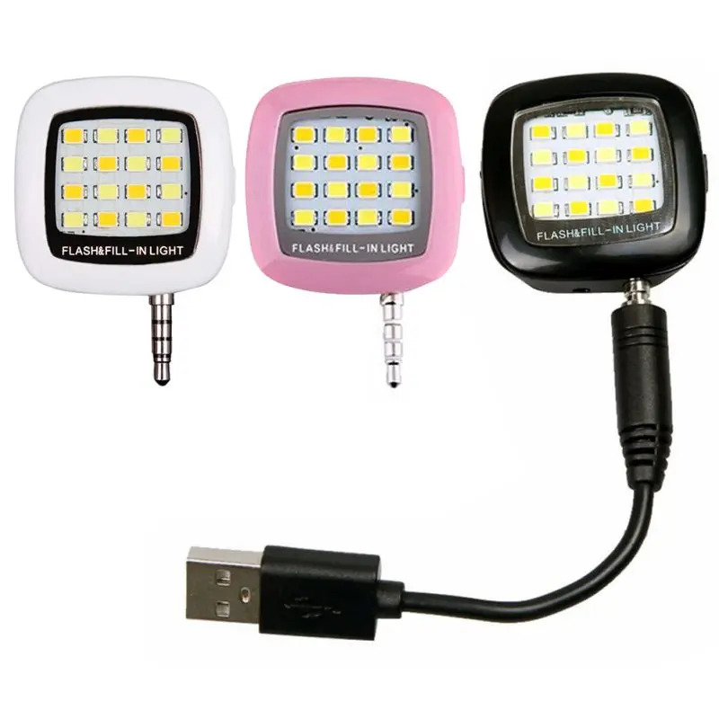 EDAL Mini 16 светодио дный камера вспышка прожектор смартфон телефон селфи