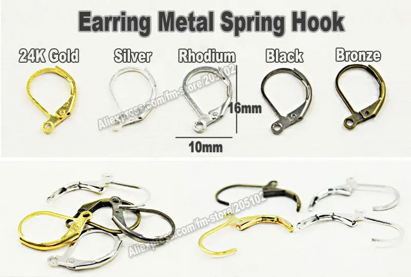 Бесплатная доставка 100 шт./лот хорошее качество латунные весенние серьги крючок