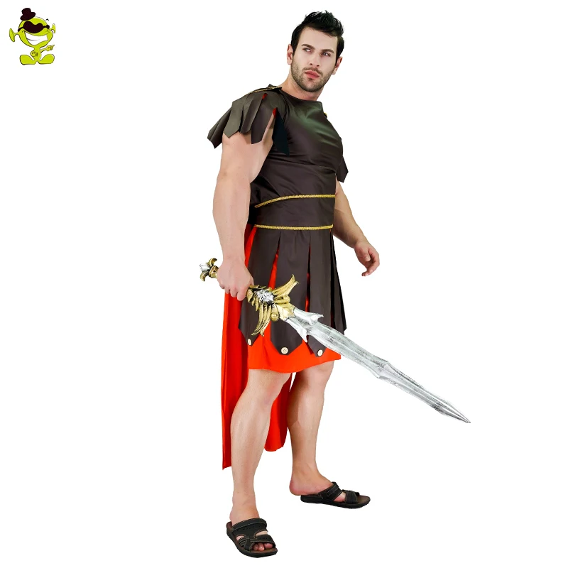 

Adult's Roman Gladiator Costume Roman Warrior Fancy Dress Halloween Cosplay Costumes for Men Knight Sets