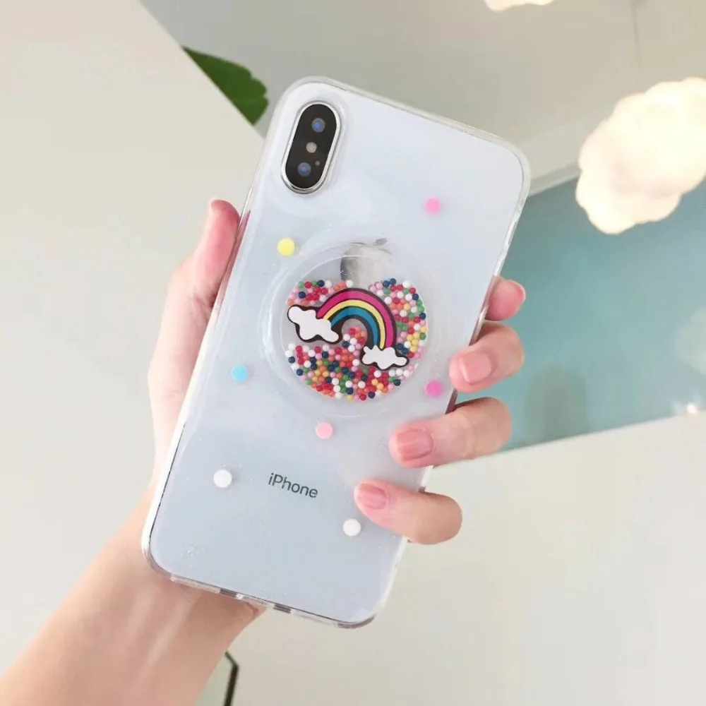 Туманно красоты для iphone 6 S Винтаж Прекрасный Радуга рисунком телефон Silicagel Чехлы 8