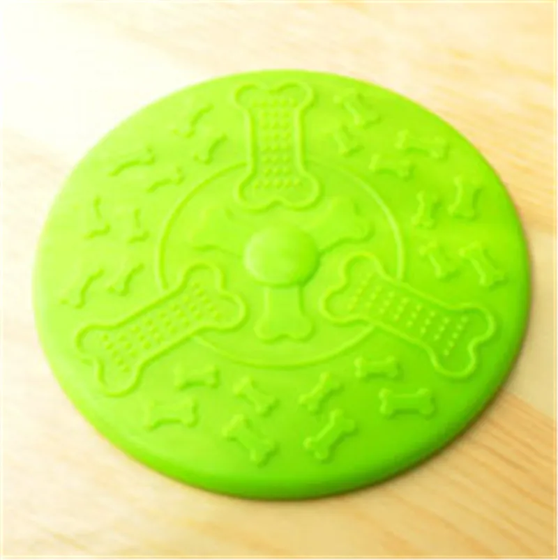 Bone Green Новинка,, летающая тарелка для домашних животных, TPR, Мягкая интерактивная игрушка для собак, обучающая жевательная игрушка для собак, игрушки для экстренных ситуаций на открытом воздухе, миска для домашних животных - Цвет: Bone Green