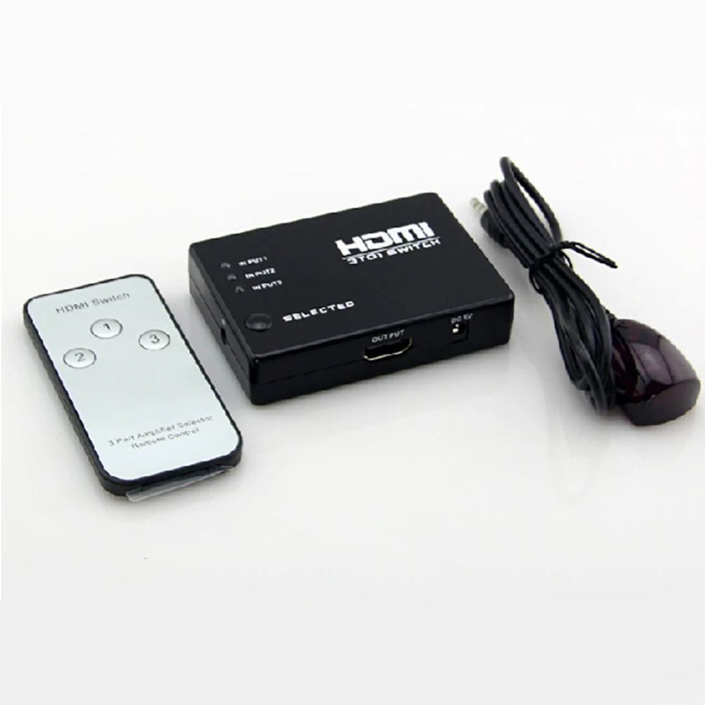 FDBRO Новый дистанционный HDMI коммутатор 3 в 1 выход порт переключатель сплиттер для