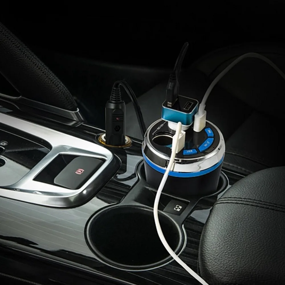 Автомобильное зарядное устройство SOONHUA с двумя usb портами Bluetooth fm передатчик