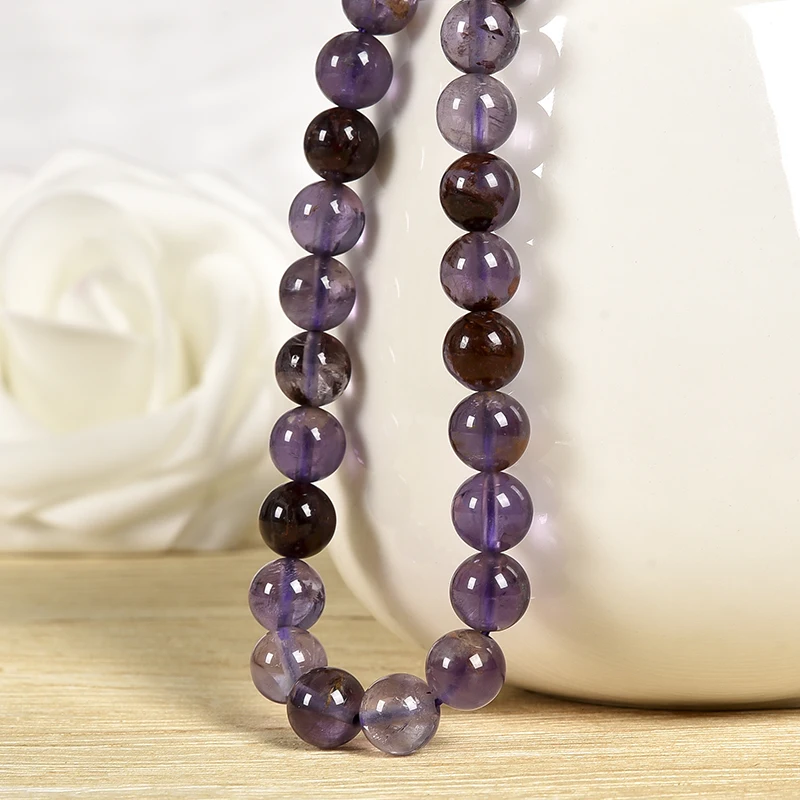 Бисер из фиолетового камня для самостоятельного изготовления браслеты аметиста