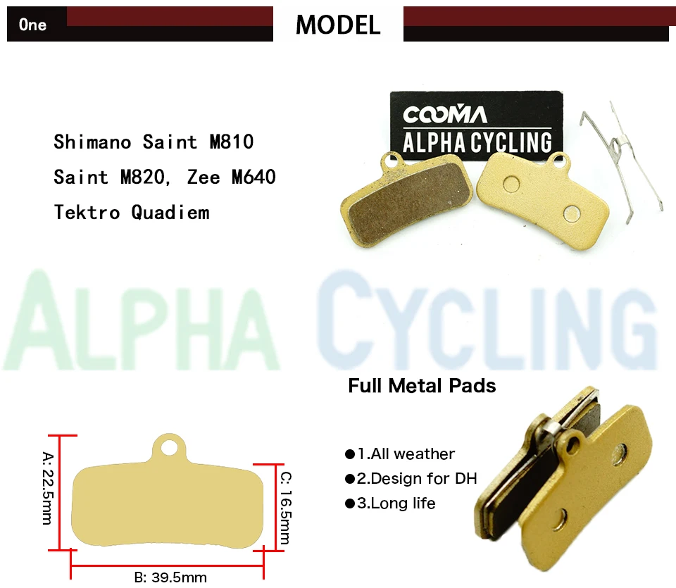 Велосипедные дисковые Тормозные колодки для SHIMANO Zee/Saint/M640/M800/M810/M820 10 пар