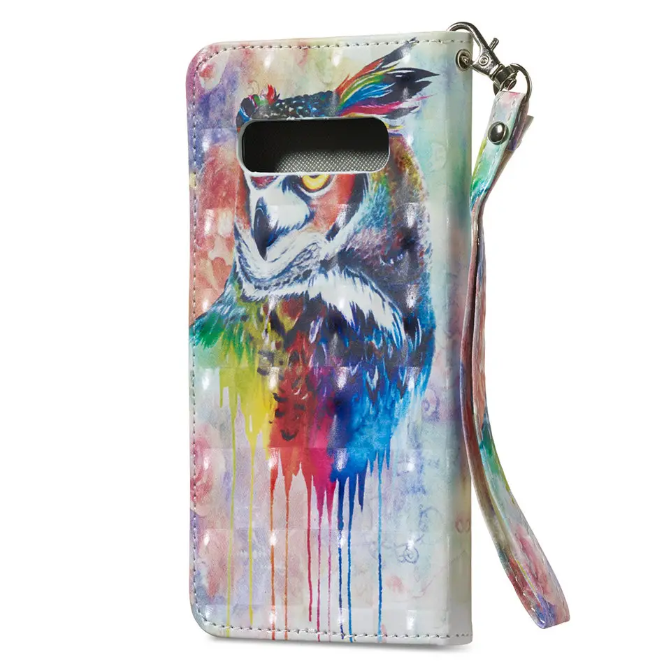 Чехол для Samsung Galaxy S10 3D роскошный глянцевый чехол книжка с подставкой J3 J5 J4 J6 J7 S7 S9 S8