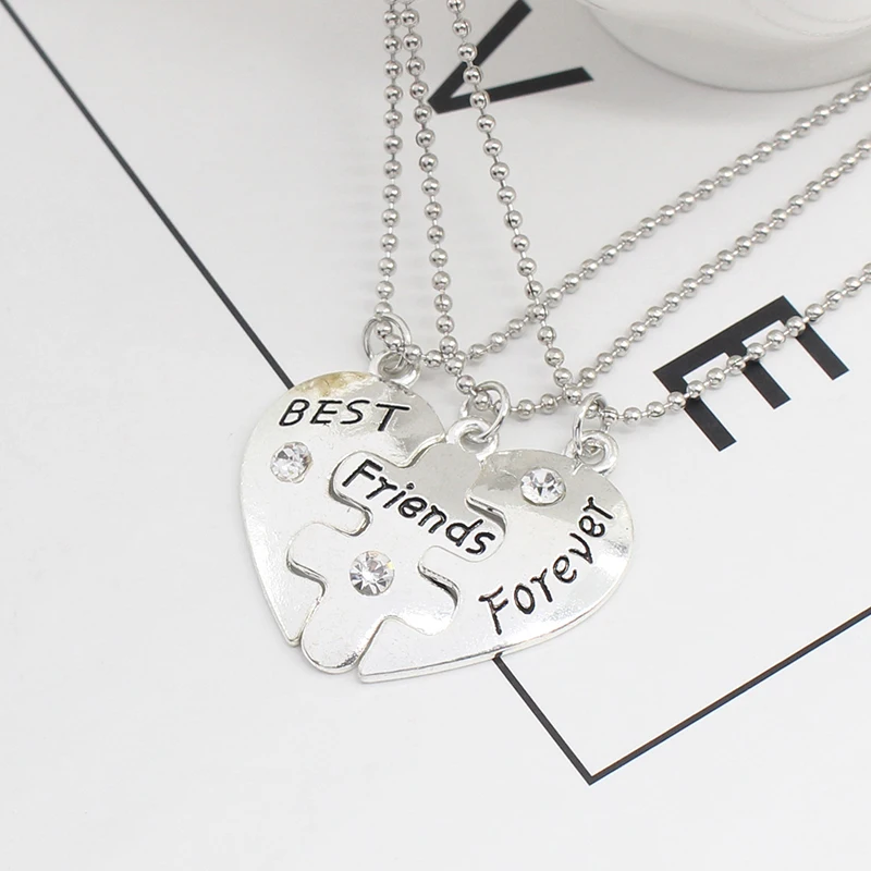 Fashion Jewelry Letters Best Friends Forever Friendship Necklace Undertale BFF Necklaces &amp Pendants 3Pc/Set | Украшения и