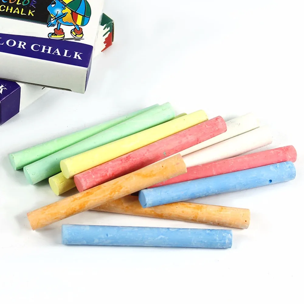 12 шт./кор. цветной мел для школьных и офисных принадлежностей|color chalk|chalk colorschool chalk |
