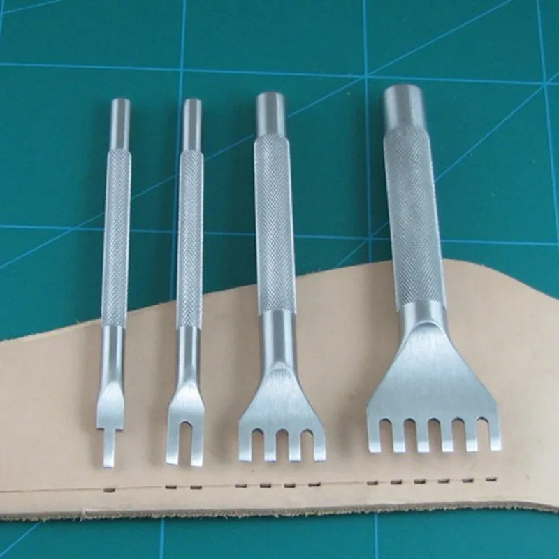 Junetree Diy ручной работы из воловьей кожи пробойник для кожи зуб детей 1 года, 2, 4, 6, интервал: 3 мм