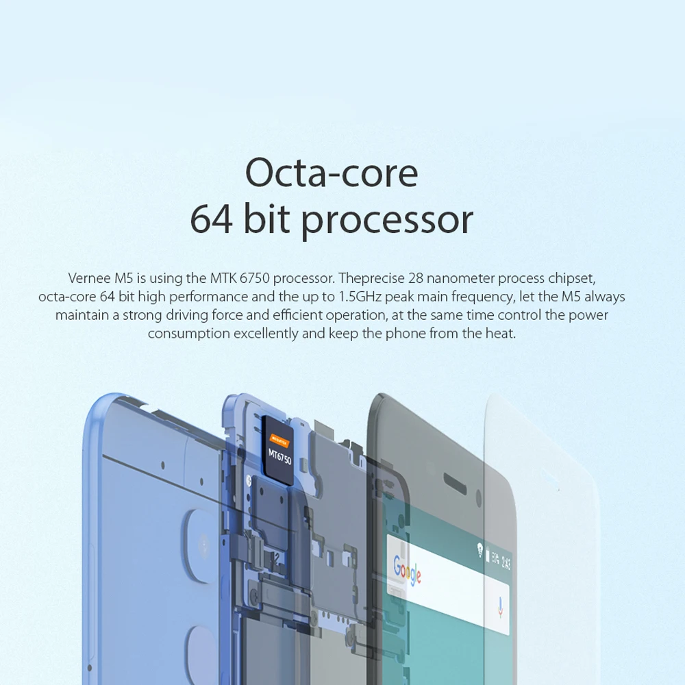 Смартфон Vernee M5 4G 5,", 4 Гб ОЗУ, 64 Гб ПЗУ, мобильный телефон MTK6750, четыре ядра, Android 7,0, 13 МП, 3300 мА/ч, HD, отпечаток пальца, мобильный телефон