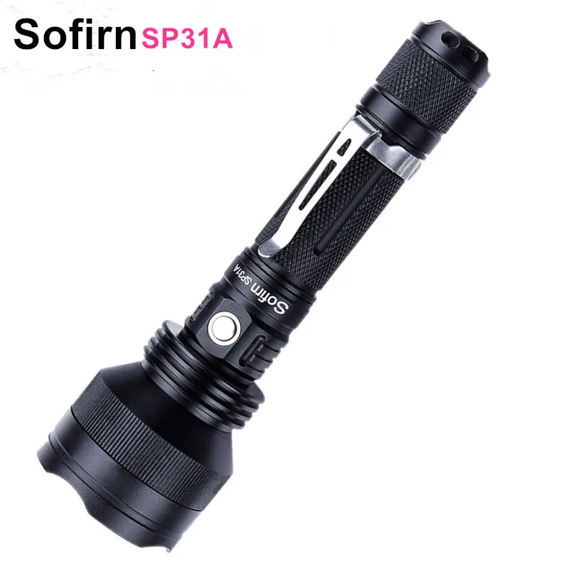 Sofirn SP31A мощный светодиодный фонарь 18650 Cree 1050LM тактический 6 режимов светильник
