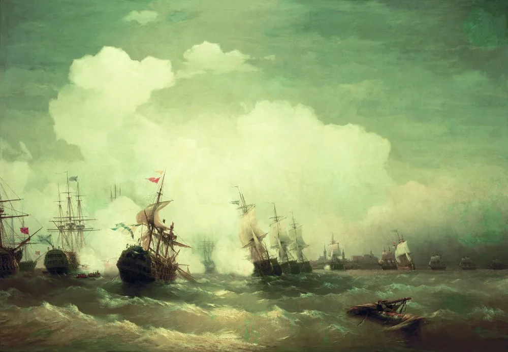 Высшее Искусство # российский художник Иван айваззовский морской пейзаж Битва за