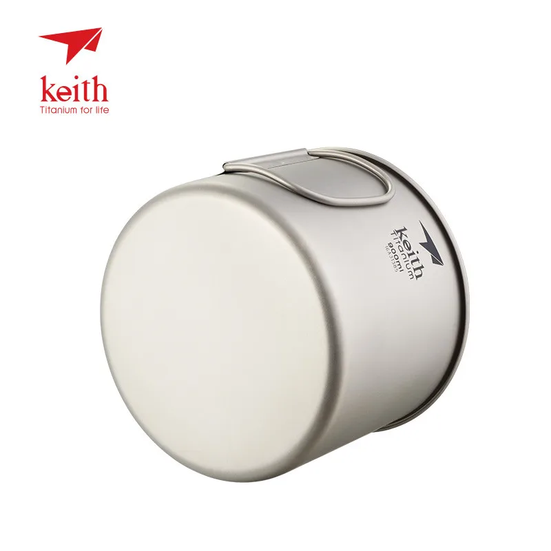 Армированный титановый стакан Keith Ti3209 чашка из чистого титана 900 мл титановая