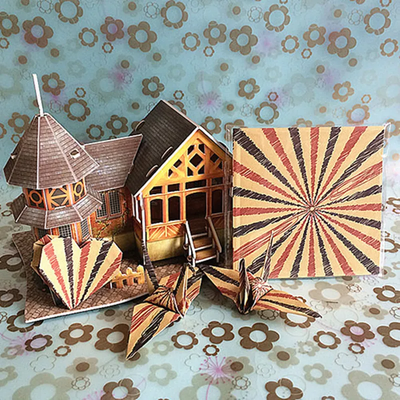 Античные белые носки в полоску складывание бумаги оригами краны DIY любовь ручной